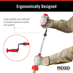 RIDGID 6 ft reach fits most residential toilets