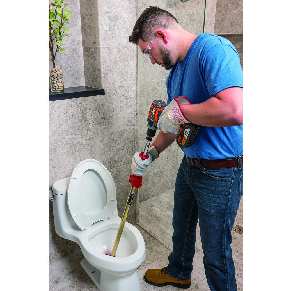 RIDGID 6-foot cable reaches typical toilet blockages