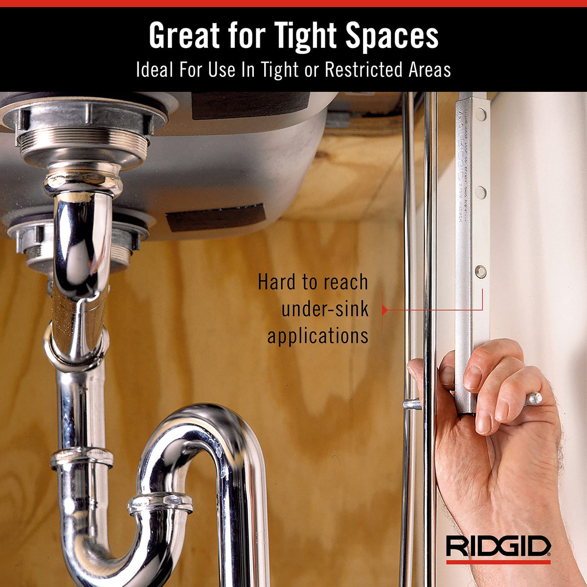 RIDGID US-made basin wrench highlighting durability and build quality
