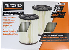 Compatible with Ridgid 5-20 gallon vacuums for versatile use.