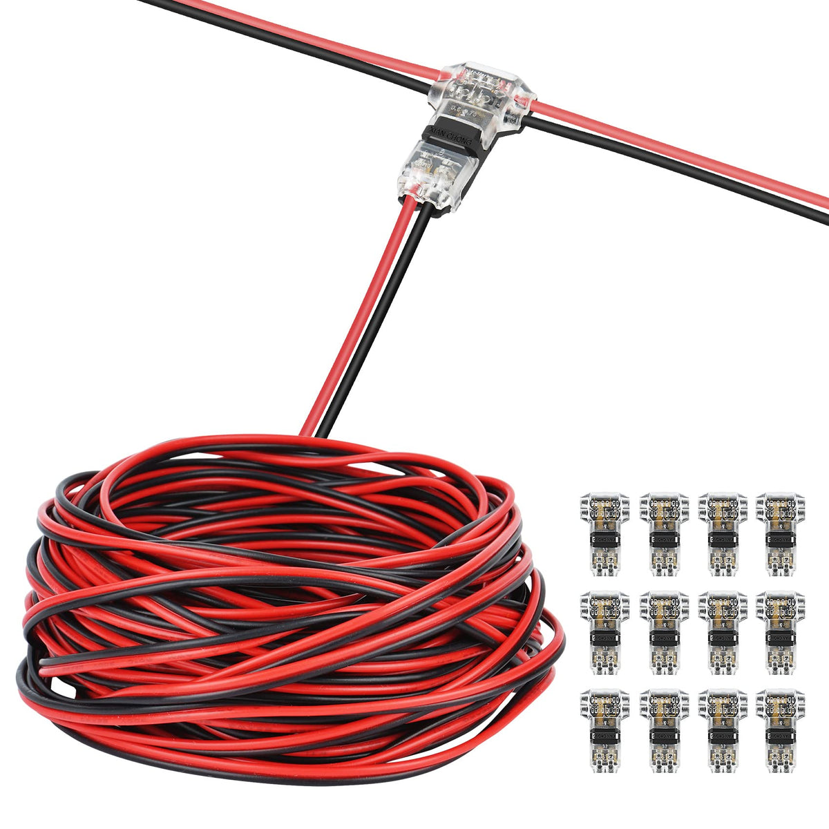 Rifachua LED extension cable 65.6 ft with 22 AWG copper core for flexible runs