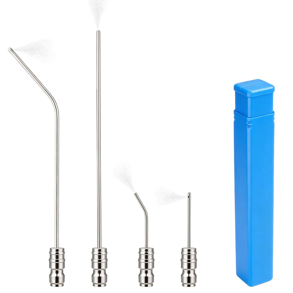 RIHUALS nozzle with extended needle reaches narrow appliance crevices for deep cleaning.
