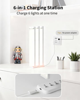 Rihvy multi-light storage base keeps lamps and accessories neatly stored