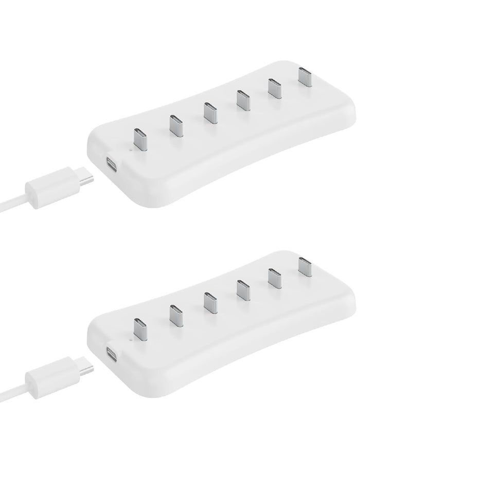 Rihvy under-cabinet charging station with 6 USB-C ports, organized power in one sleek unit