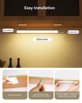 Rihvy USB-rechargeable battery light with long runtime for cabinets.