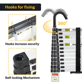 RIKADE double-hook design aids safe setup on uneven ground.