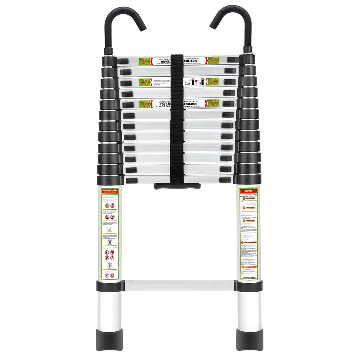RIKADE telescopic ladder extended reach for high chores with stable aluminum design.