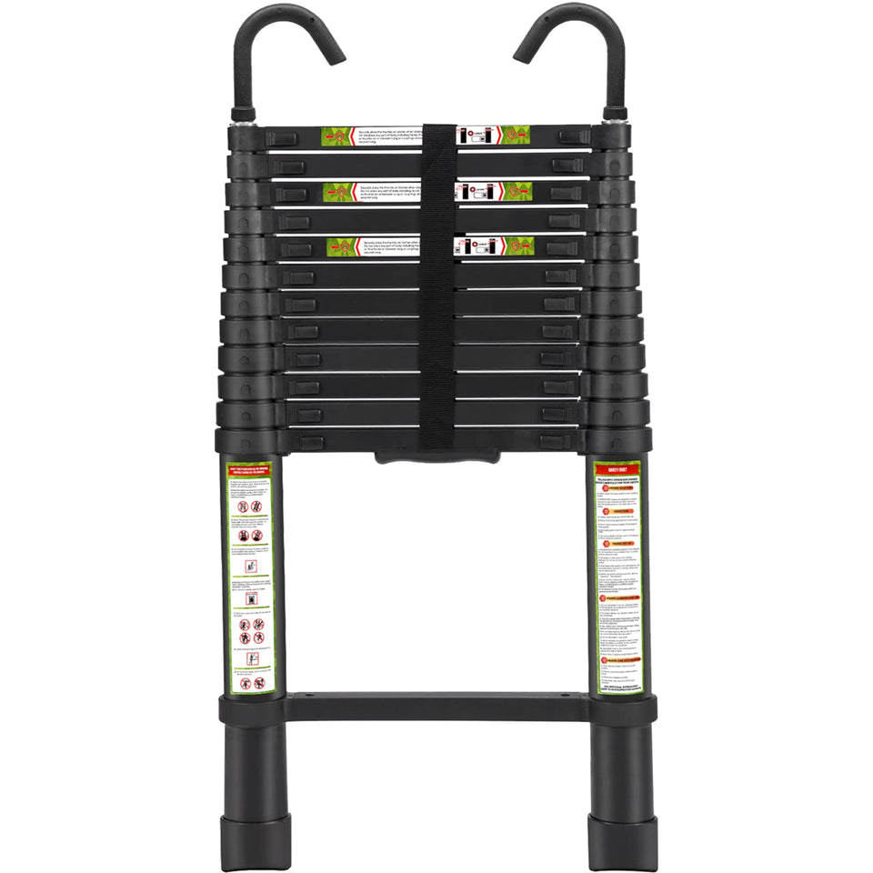 RIKADE telescopic ladder extended for high reach with stable feet