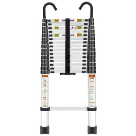 RIKADE telescopic ladder extended height for safe indoor and outdoor reach.