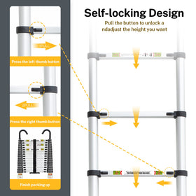 RIKADE ladder made from aluminum-6063 emphasizes durability and lightness.