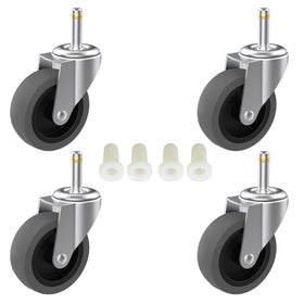 RILIDRI 3-inch swivel stem caster installed on a mop bucket for smooth mobility.