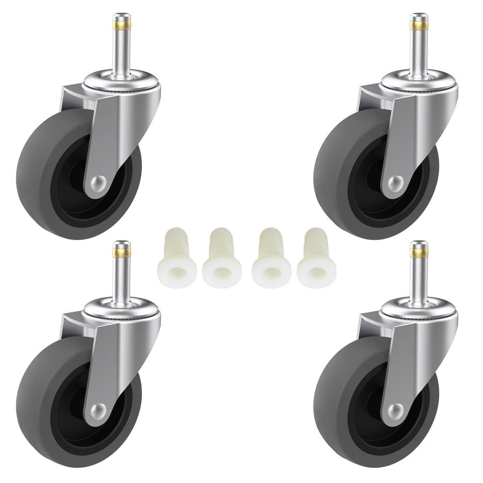 RILIDRI 3-inch swivel stem caster installed on a mop bucket for smooth mobility.