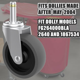 RILIDRI soft rubber tread casters for quiet, non-marking floor contact.