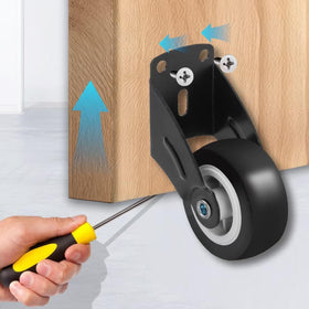 Rimigood wooden gate wheel with bracket and nylon roller promotes smooth door movement