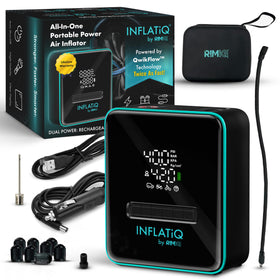 RIMiQ INFLATiQ dual-power inflator ready for cordless or plugged use, on-the-go convenience