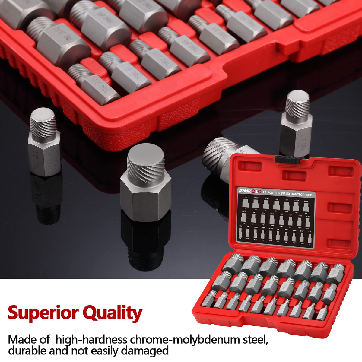 RIMKOLO hex head design improves grip and faster tapping in tight spaces.