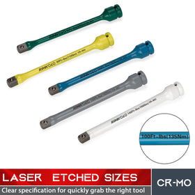 RIMKOLO laser-marked torque bars for quick size identification.