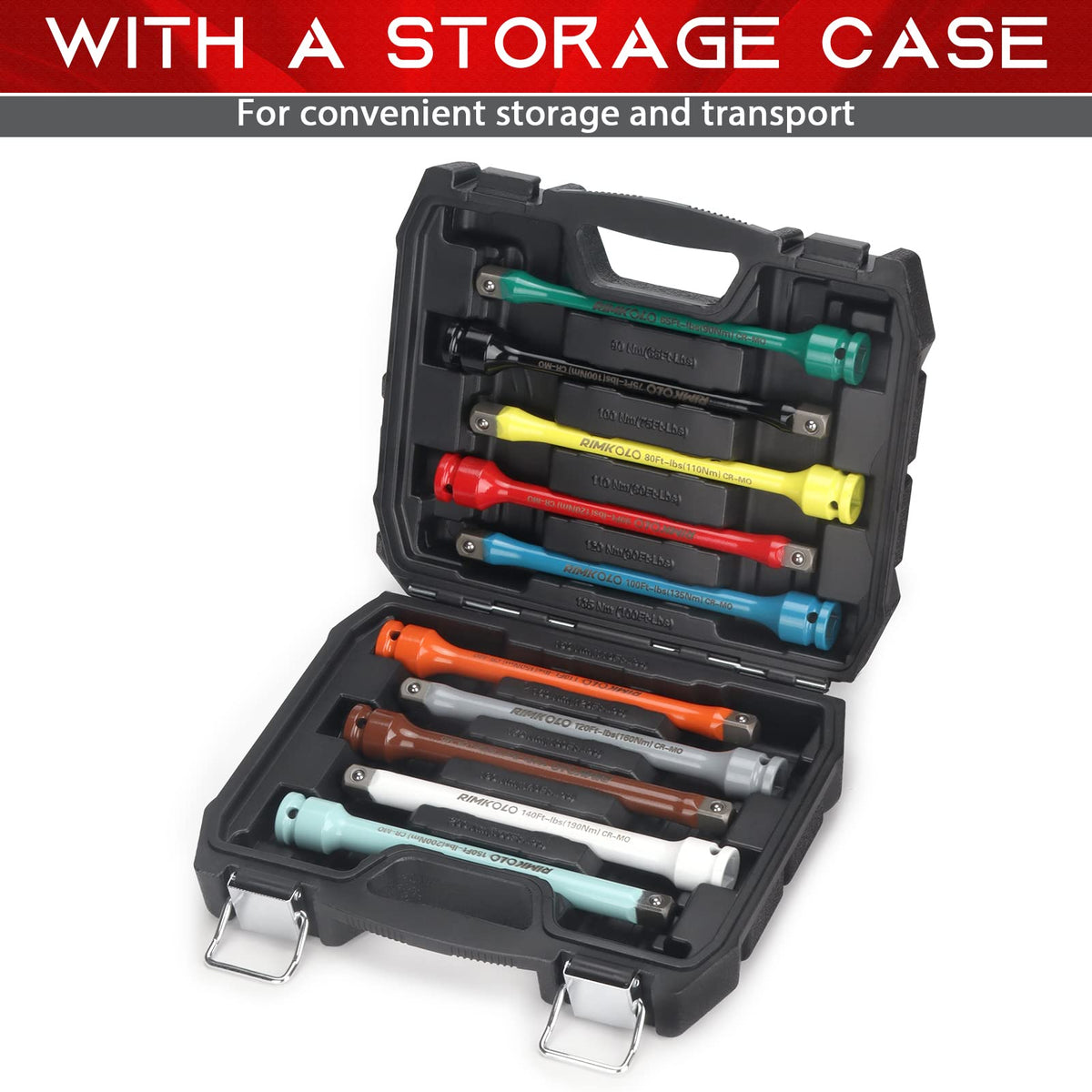 RIMKOLO portable case keeps the torque set organized.