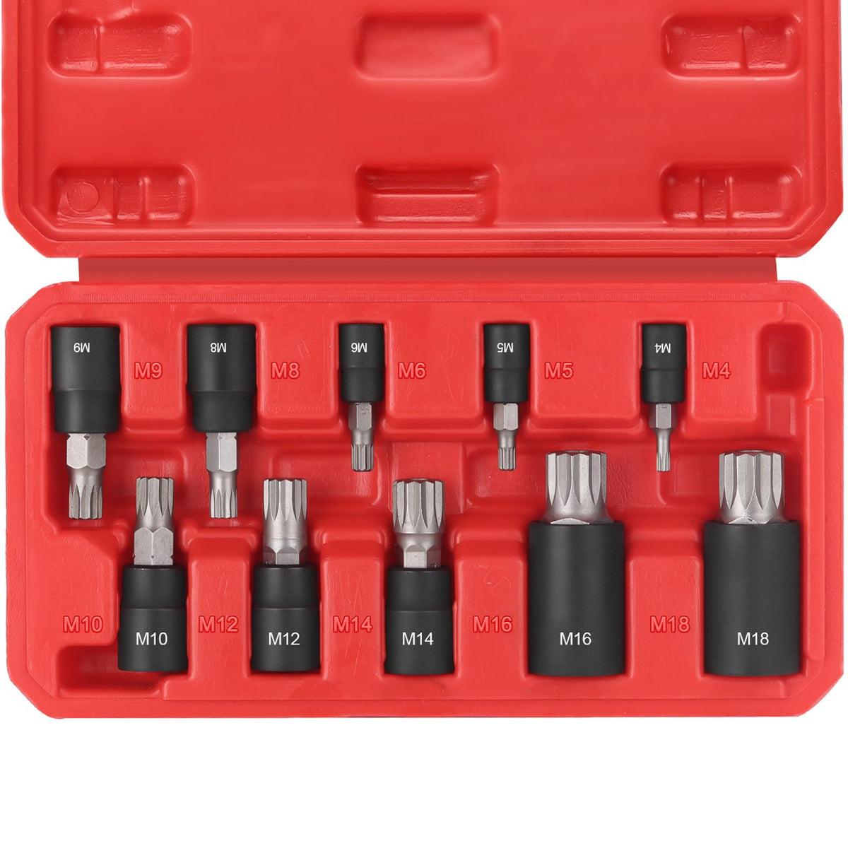 RIMKOLO XZN triple square sockets for 1/4 drive with smooth engagement