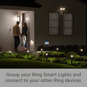 Ring Solar Pathlight connected via Amazon Sidewalk for coordinated smart lighting.