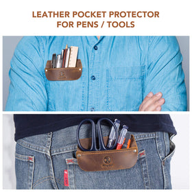 Ringsun full-grain-leather-pouch offers rustic style and lasting durability