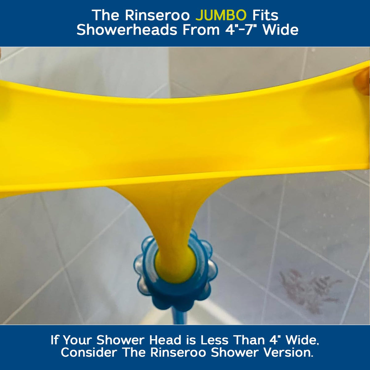 Rinseroo 6-foot hose extends reach for hard-to-reach areas.