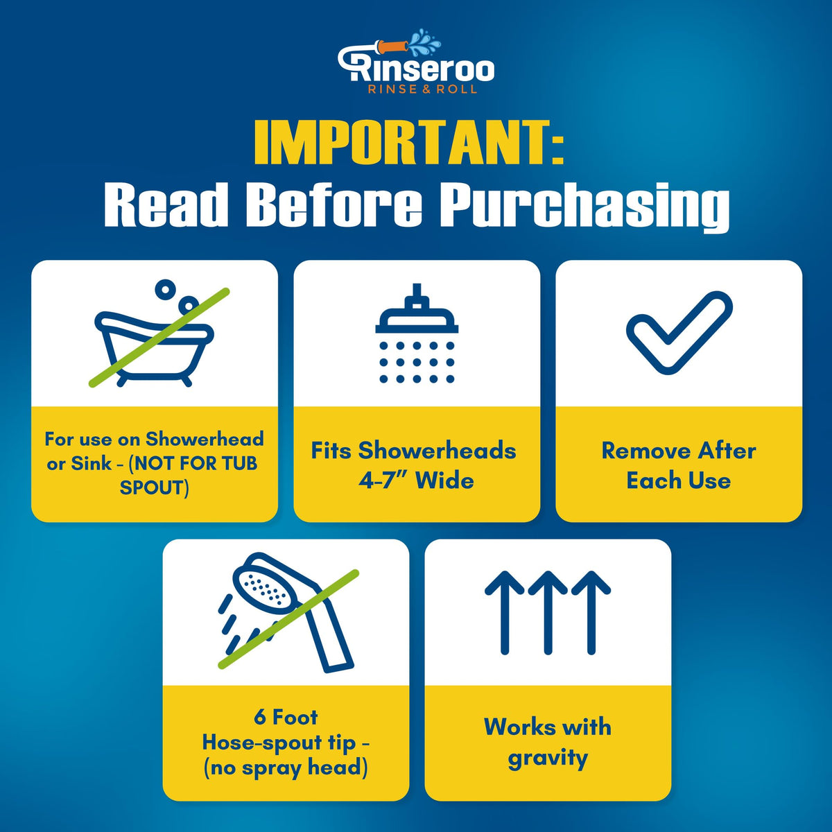 Rinseroo handheld rinse tool in action for flexible cleaning.