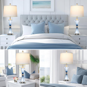 Rinweey built-in outlet and USB ports support bedside gadget charging.