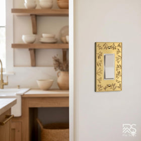 Rio Salto etched-floral artwork adds a soft botanical touch to bedrooms and bathrooms.