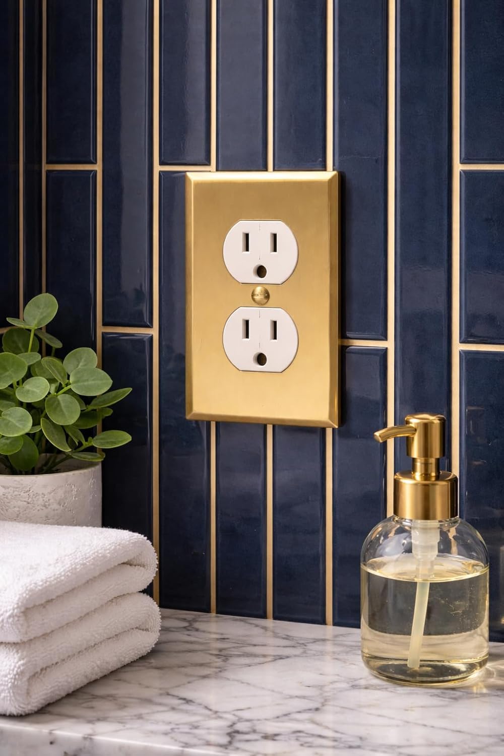 Kitchen and bathroom upgrade with Rio Salto brass wall plate