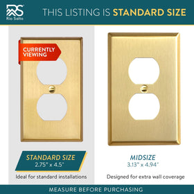 Rio Salto Signature Brass Wall Plate single gang for refined look
