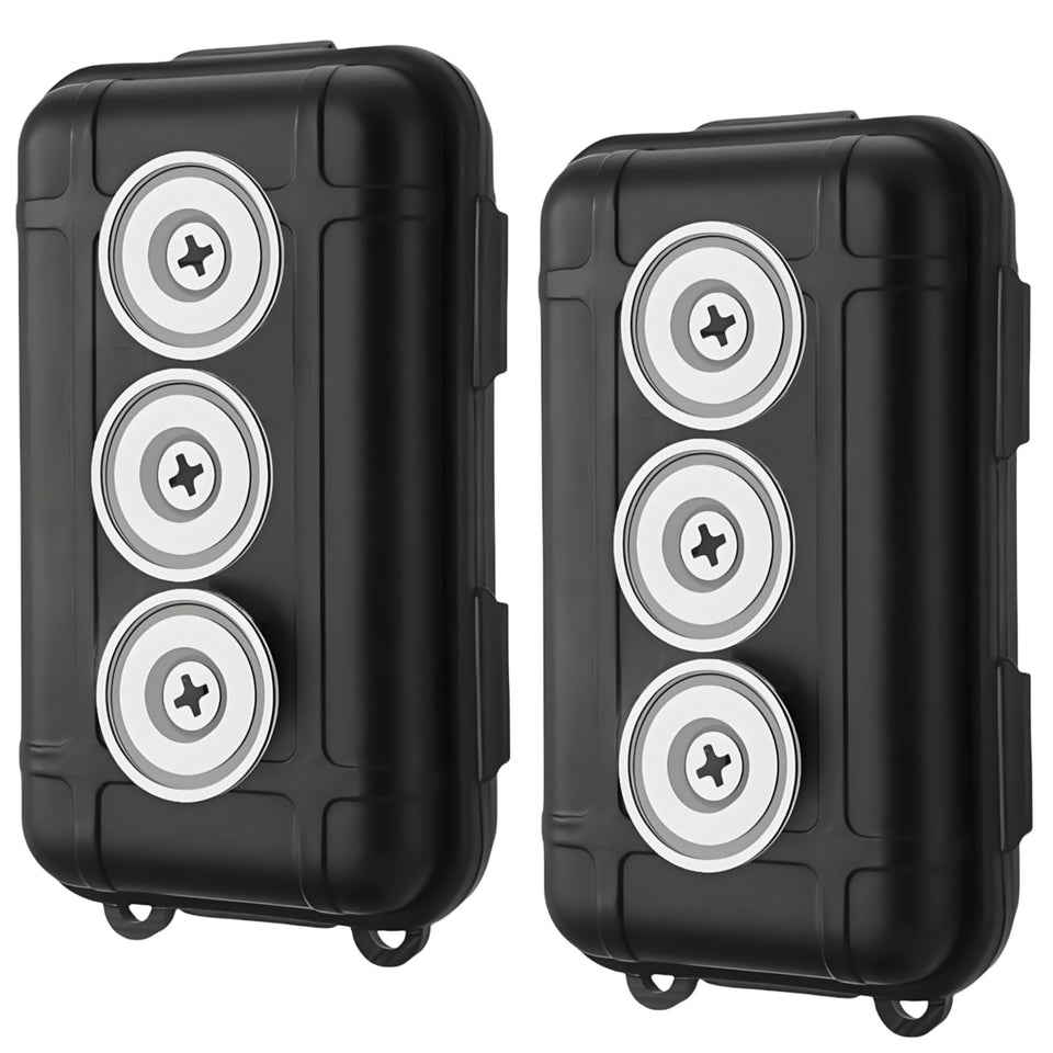 Riomhorry magnetic key holder under car grips metal surfaces securely for spare keys.