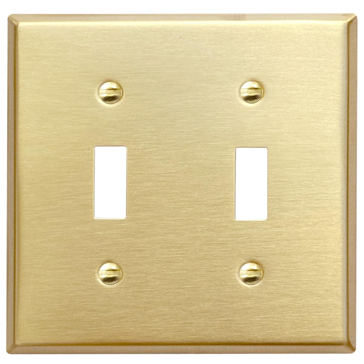 Rio Salto signature 2-gang brass switch plate with brushed finish for premium wall styling