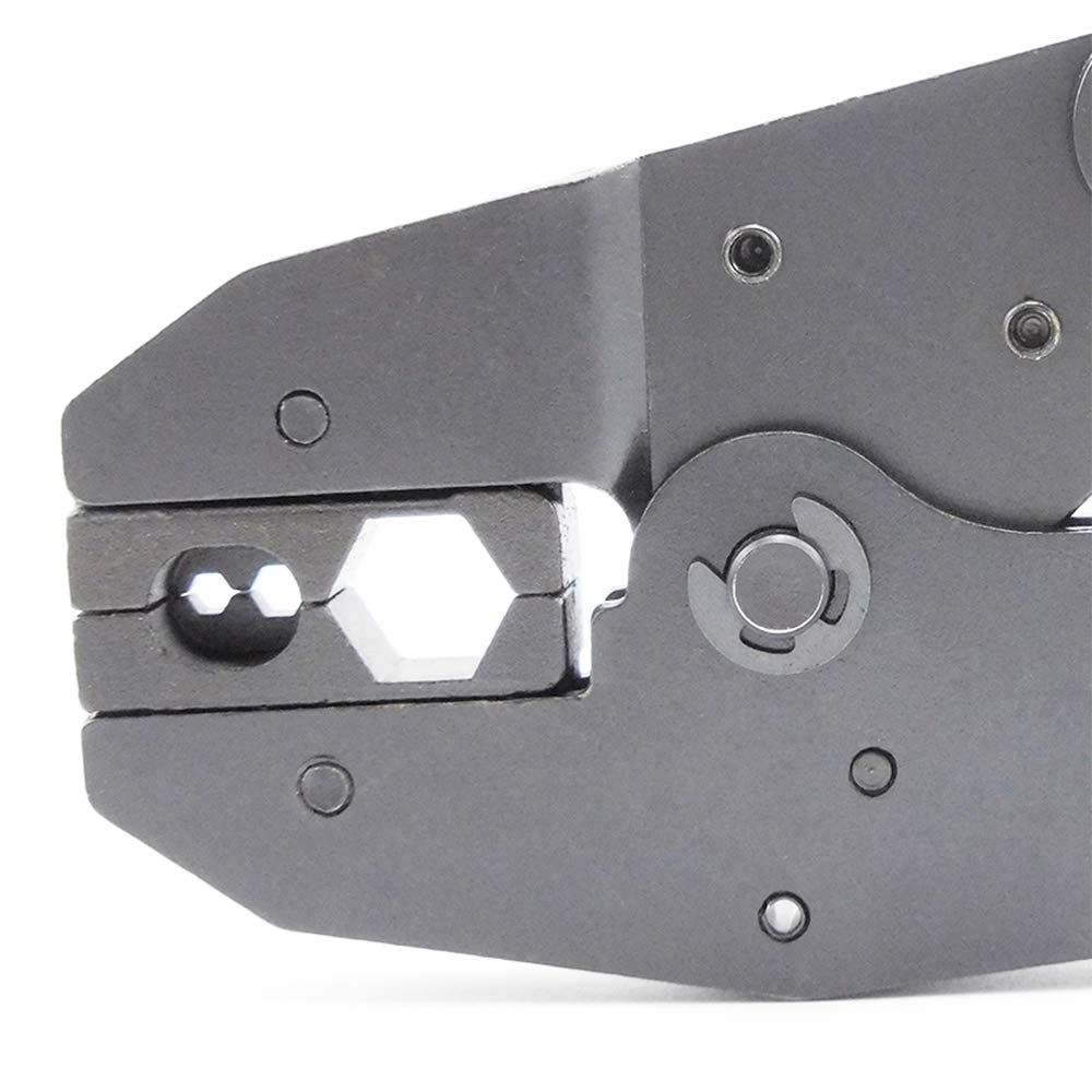 Riotaxy crimp tool supports RG8, RG9, RG213, RG214 with strong crimps