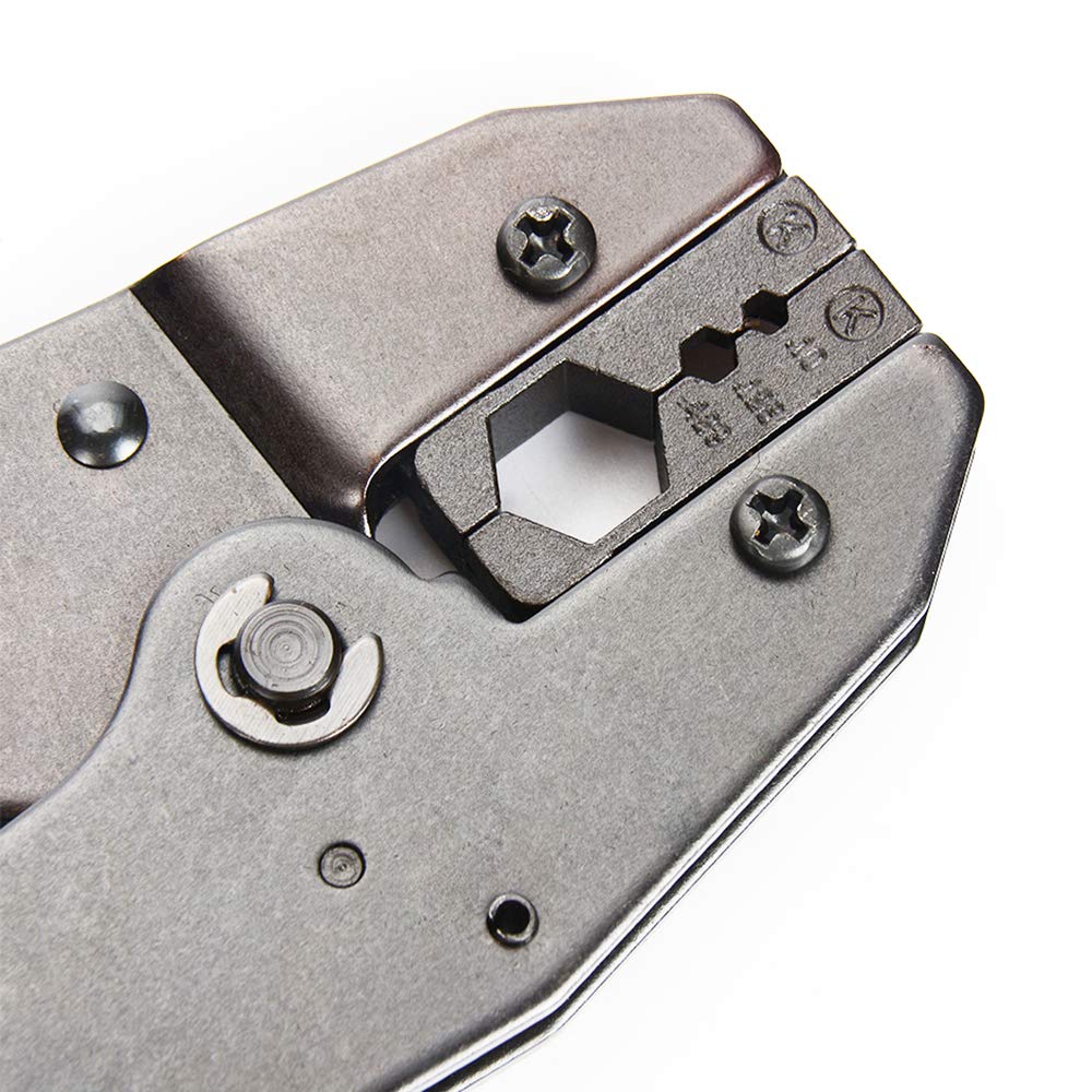 Riotaxy tool compatible with LMR400 and 400-style cables for reliable connections