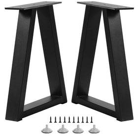 Rioychan 16in trapezoid metal legs with smooth welded joints for durable furniture.