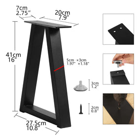 Rioychan 16in legs with pre-drilled mounting plates for quick, secure installation.