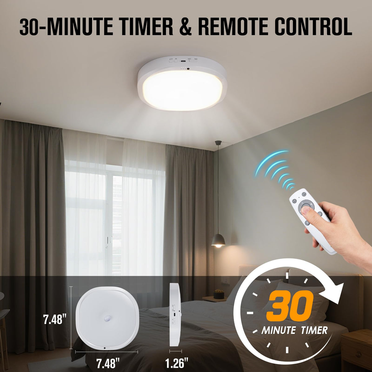 RIRIBEN 10k mAh closet light delivering long runtime