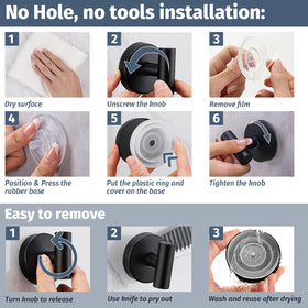 Rise age versatile hooks suit mirror, tile, and plastic surfaces for daily use.
