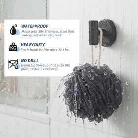 Rise age removable towel hook no-drill installation on bathroom wall.