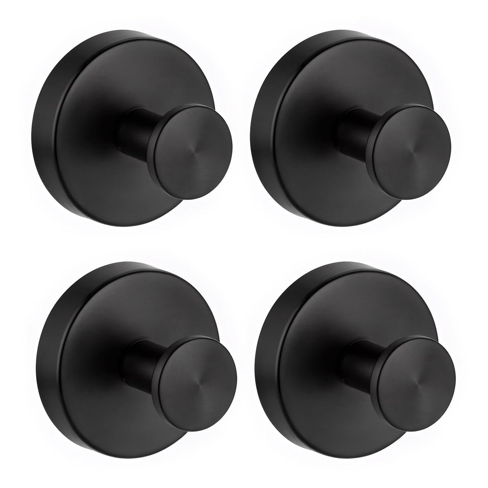 Rise age suction hooks on shower glass offer secure, no-drill organization.