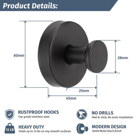 Rise age surface compatibility on glass, mirror and tile enables versatile placement.