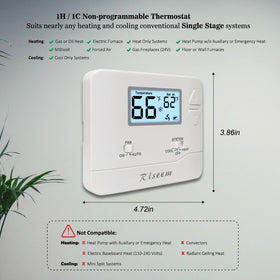 Riseem thermostat backplate with terminal blocks highlights universal compatibility