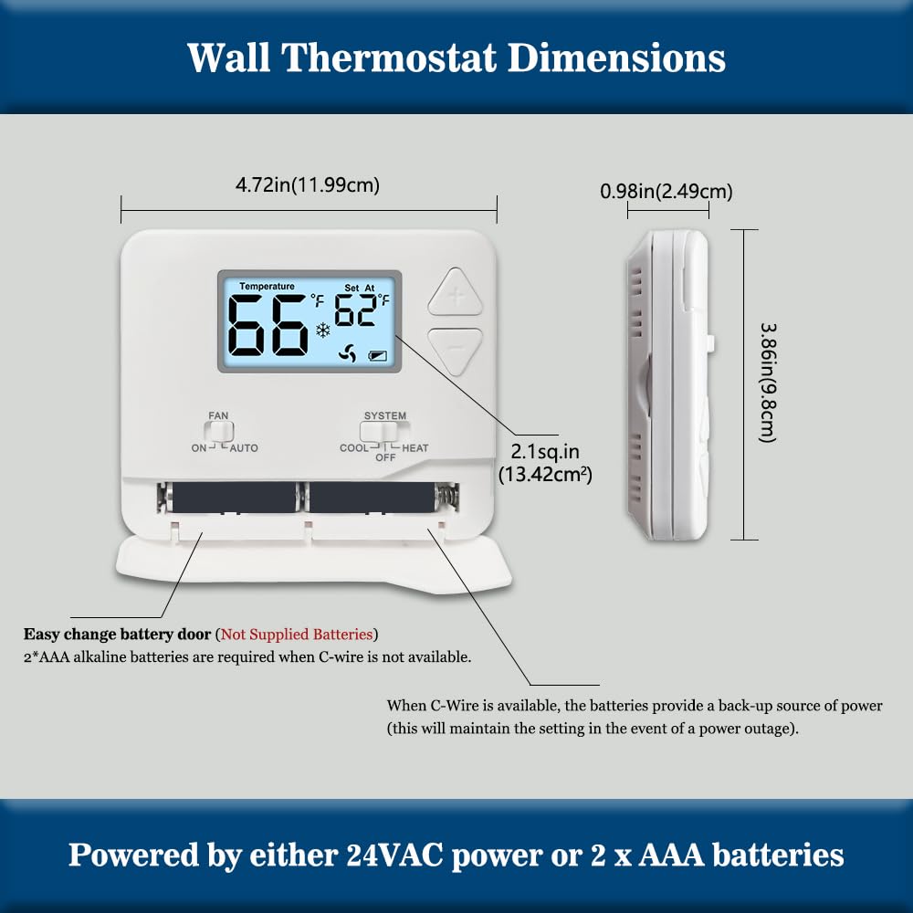 Riseem thermostat display closeup reveals clear LCD and calibration options
