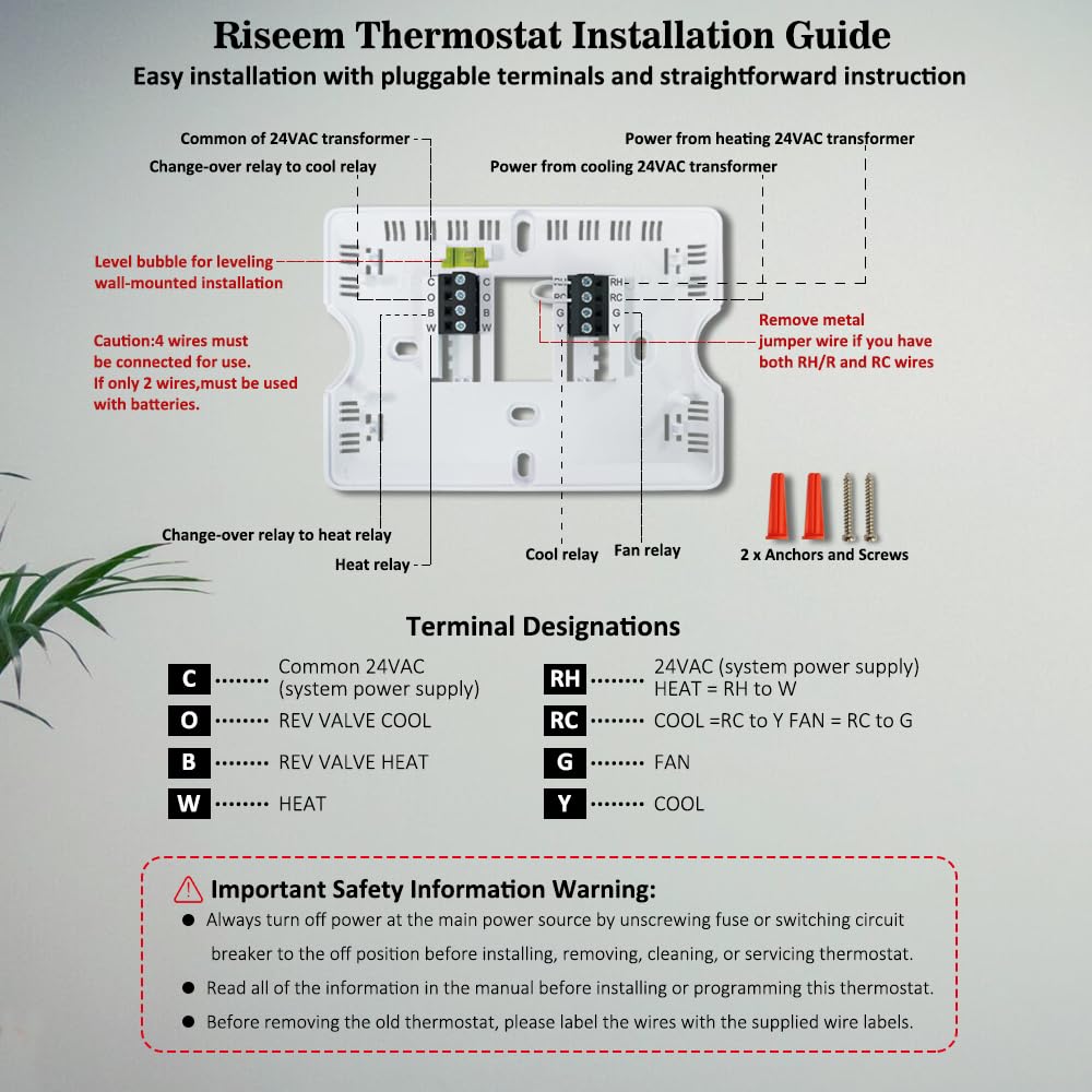 Riseem thermostat swing control highlights separate heating and cooling timing.