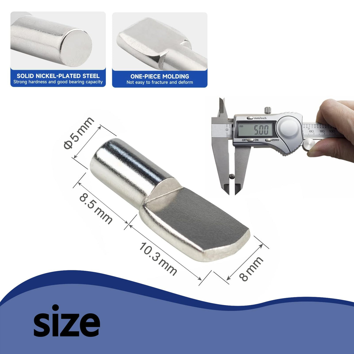 RiseQuintador 5mm hole fit for cabinets fits kitchen and closet projects.