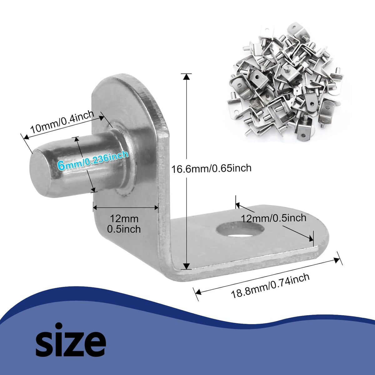 RiseQuintador cabinet shelf pegs ideal for kitchens, wardrobes and display units.