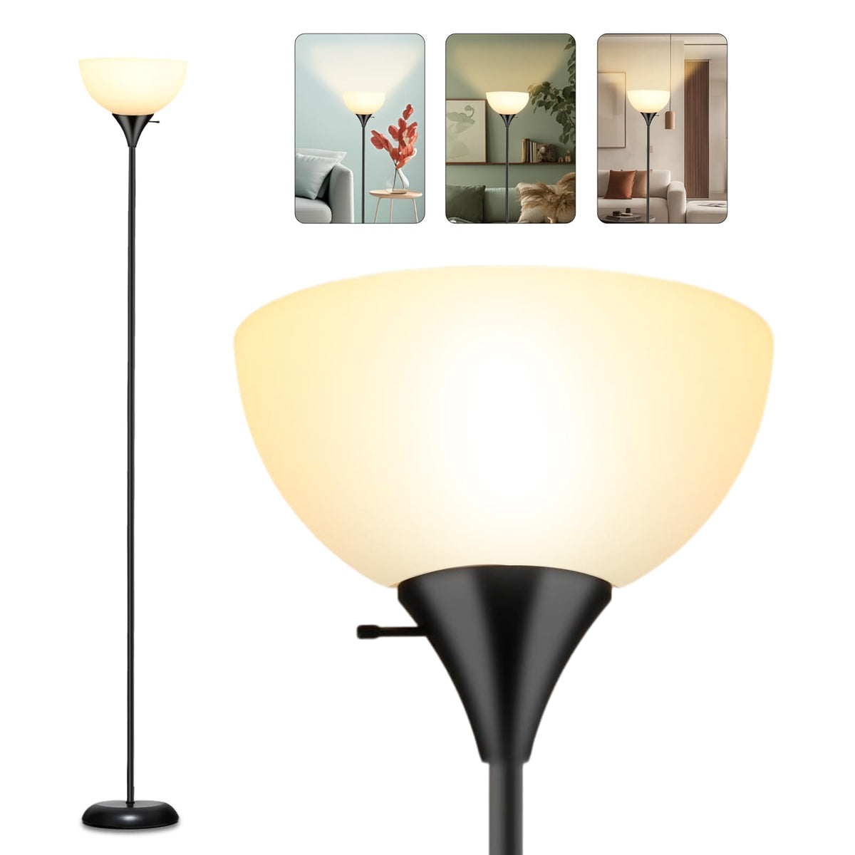 RISLG standing lamp base, sturdy weighted bottom for stable placement in living rooms.