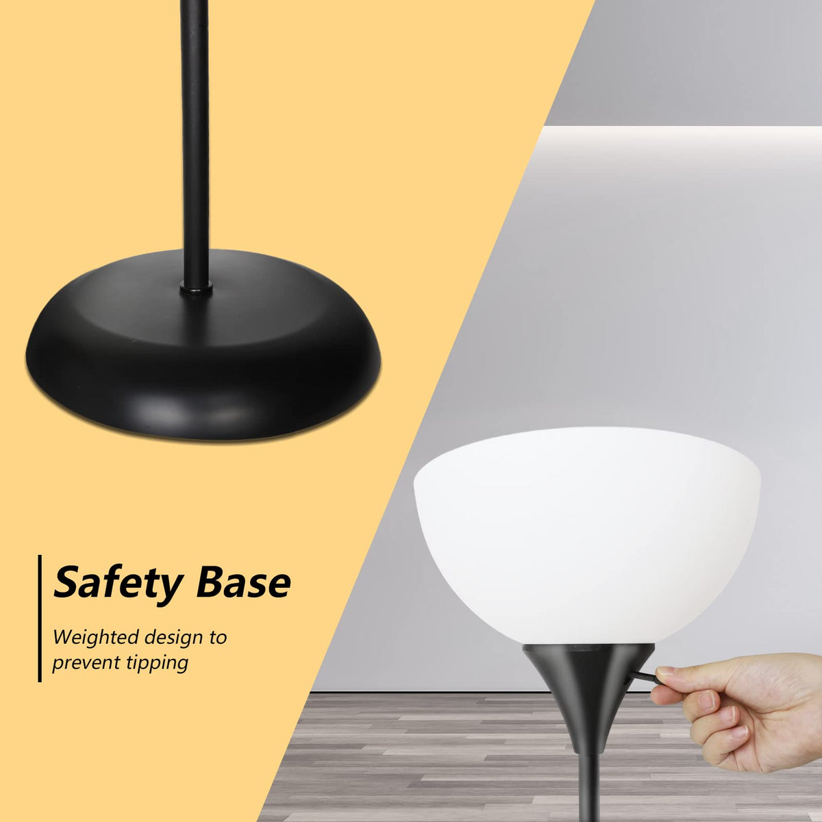 RISLG standing lamp in living room, ideal for reading and relaxing evenings.