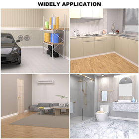 Risunpet adhesive-backed baseboard trim provides reliable grip and easy refresh in offices.